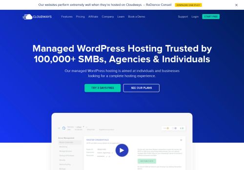 
                            6. Managed WordPress Hosting on Optimized Cloud Servers - Cloudways