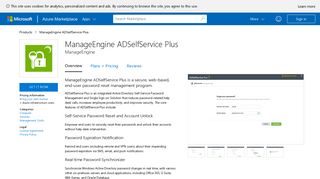 
                            10. ManageEngine ADSelfService Plus - Azure Marketplace - Microsoft