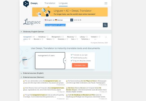 
                            8. management of users - German translation – Linguee