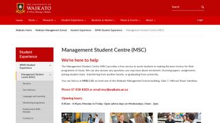
                            5. Management Student Centre (MSC) - Waikato Management School ...