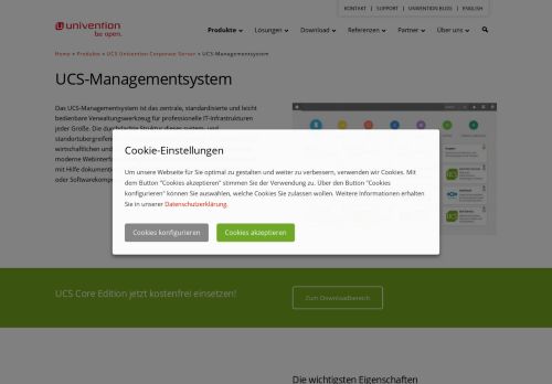 
                            7. Managementsystem: zentrale, webbasierte Administration Univention