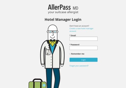 
                            8. Manager login - AllerPassMD 2.0