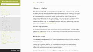 
                            3. Manager Modus - helloTESS! Benutzerhandbuch