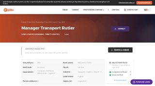 
                            8. Manager Transport Rutier, YUSEN LOGISTICS (ROMANIA) - TIBBETT ...