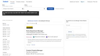 
                            11. Manager Vendor Relation Jobs, Employment | Indeed.com