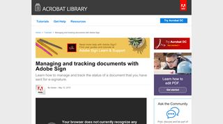 
                            13. Managing and tracking documents with Adobe Sign - AcrobatUsers.com