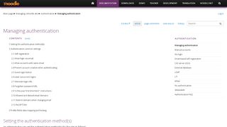 
                            1. Managing authentication - MoodleDocs - Moodle.org