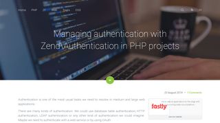 
                            11. Managing authentication with Zend\Authentication in PHP projects