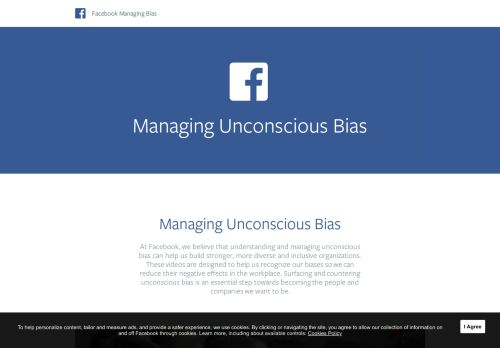 
                            12. Managing Bias | Facebook