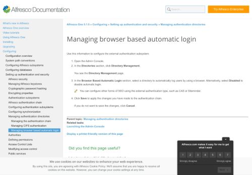 
                            5. Managing browser based automatic login | Alfresco ...