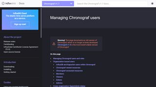 
                            3. Managing Chronograf users | InfluxData Documentation