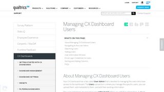 
                            5. Managing Dashboard Users (CX) - Qualtrics Support