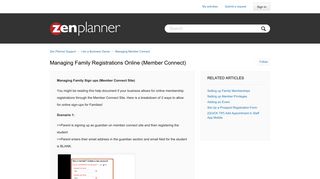 
                            3. Managing Family Registrations Online (Member Connect) – Zen ...