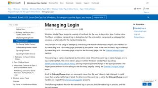 
                            3. Managing Login - Windows applications | Microsoft Docs