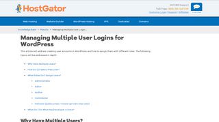 
                            7. Managing Multiple User Logins for WordPress « HostGator.com ...