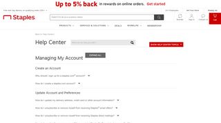 
                            8. Managing My Account - Create / Update, Reset Password ... - Staples