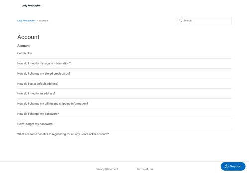 
                            12. Managing My Personal Account | Lady Foot Locker