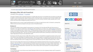 
                            12. Managing Office 365 with PowerShell : Jeff Schertz's Blog