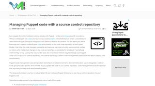 
                            10. Managing Puppet code with a source control repository - VMGuru