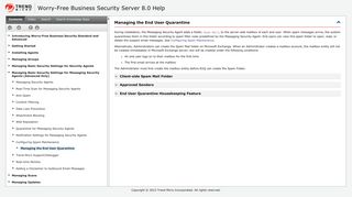 
                            8. Managing the End User Quarantine - Trend Micro