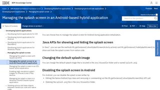 
                            8. Managing the splash screen in an Android-based hybrid application