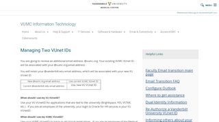 
                            3. Managing Two VUnet IDs | VUMC Information Technology