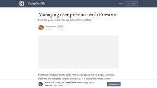
                            4. Managing user presence with Firestore – Camp Vanilla