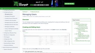 
                            5. Managing Users - JFrog Artifactory - JFrog Wiki