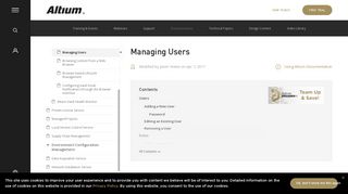 
                            8. Managing Users | Online Documentation for Altium Products