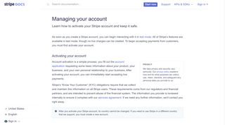 
                            4. Managing Your Account | Stripe