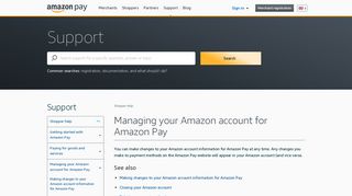 
                            4. Managing your Amazon account for Amazon Pay