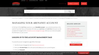 
                            4. Managing Your ArenaNet Account – Guild Wars 2 Support
