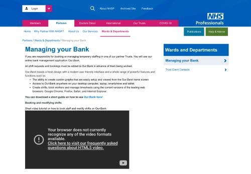 
                            3. Managing your Bank - NHS Professionals