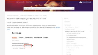 
                            10. Managing your connected email addresses - SoundCloud Help Center