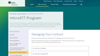
                            3. Managing Your Contract - IESO
