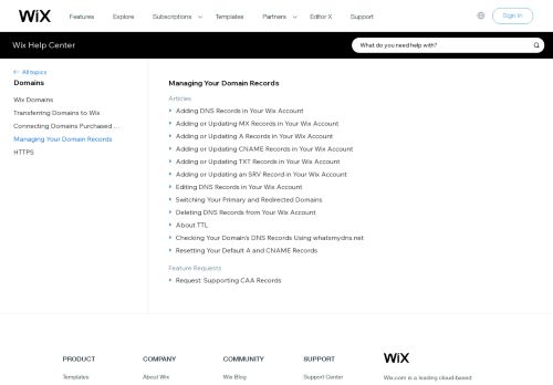 
                            3. Managing Your Domain Records | Help Center | Wix.com