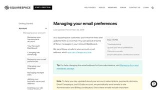 
                            4. Managing your email preferences – Squarespace Help