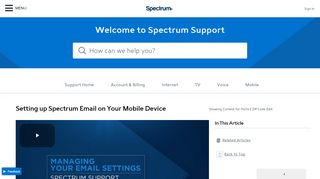 
                            5. Managing Your Email Settings on Spectrum.net Internet Support