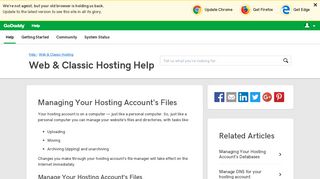 
                            2. Managing Your Hosting Account's Files | Web & Classic ... - GoDaddy