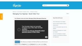 
                            6. Managing your SignUps - Quick Video Tour – SignUp.com