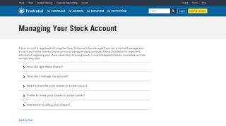 
                            13. Managing Your Stock Account | Prudential Financial