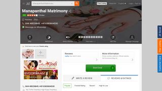 
                            6. Manapanthal Matrimony, Perambur - Matrimonial Bureaus in ... - Justdial