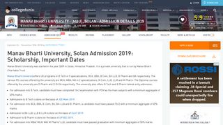 
                            11. Manav Bharti University Admission 2019 - Collegedunia