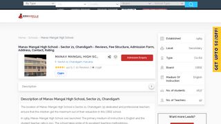 
                            12. Manav Mangal High School - Sector 21, Chandigarh - Reviews, Fee ...