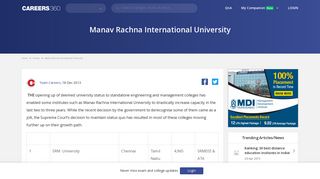 
                            9. Manav Rachna International University - Careers360