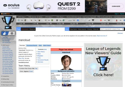 
                            12. mancloud - Leaguepedia | League of Legends Esports Wiki