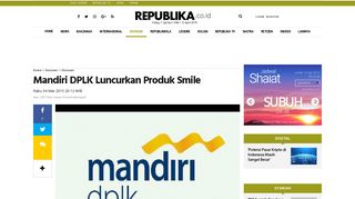 
                            7. Mandiri DPLK Luncurkan Produk Smile | Republika Online