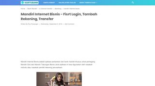 
                            12. Mandiri Internet Bisnis - Fisrt Login, Tambah Rekening ... - Kartu Bank