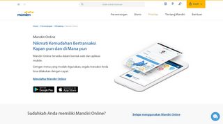 
                            3. Mandiri Online - Internet & Mobile Banking - Bank Mandiri