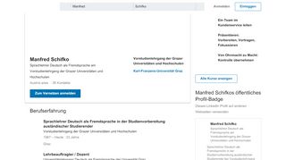 
                            11. Manfred Schifko – Sprachlehrer Deutsch als Fremdsprache in der ...